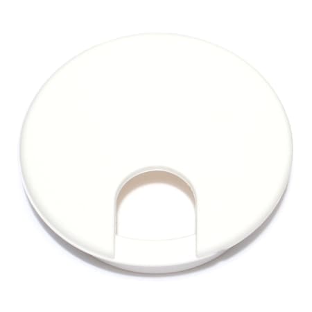 Midwest Fastener 2-1/2" x 2-5/16" White Nylon Plastic Computer Grommets 2PK 76505